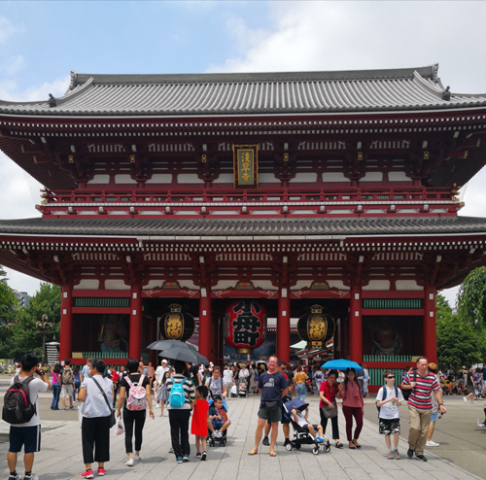 Sensei Neil in front of Sensō-ji Temple